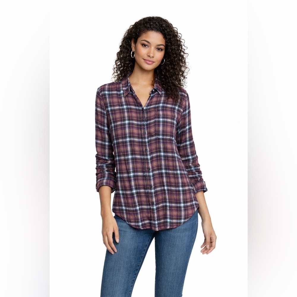 Lucky Brand Plaid Flannel Shirt | Soft Button Up Long Sleeve Top